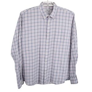 Peter Millar Chandler Sport Shirt Mens L Multicolor Plaid Cotton Blend Classic